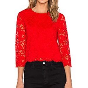 KATE SPADE FLORAL LACE TOP